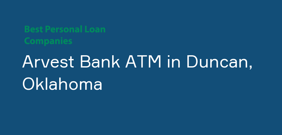 Arvest Bank ATM in Oklahoma, Duncan