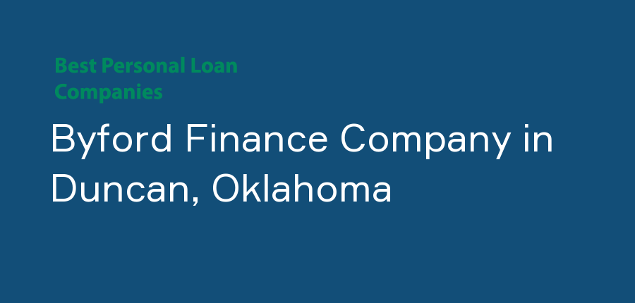 Byford Finance Company in Oklahoma, Duncan