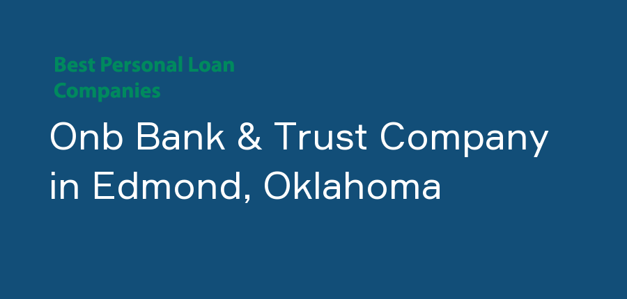 Onb Bank & Trust Company in Oklahoma, Edmond