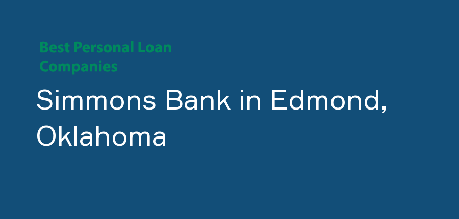 Simmons Bank in Oklahoma, Edmond