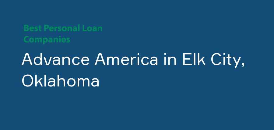 Advance America in Oklahoma, Elk City
