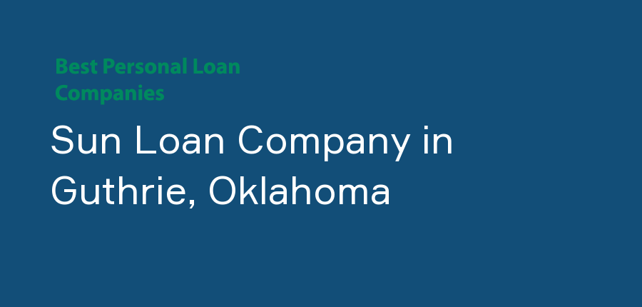 Sun Loan Company in Oklahoma, Guthrie