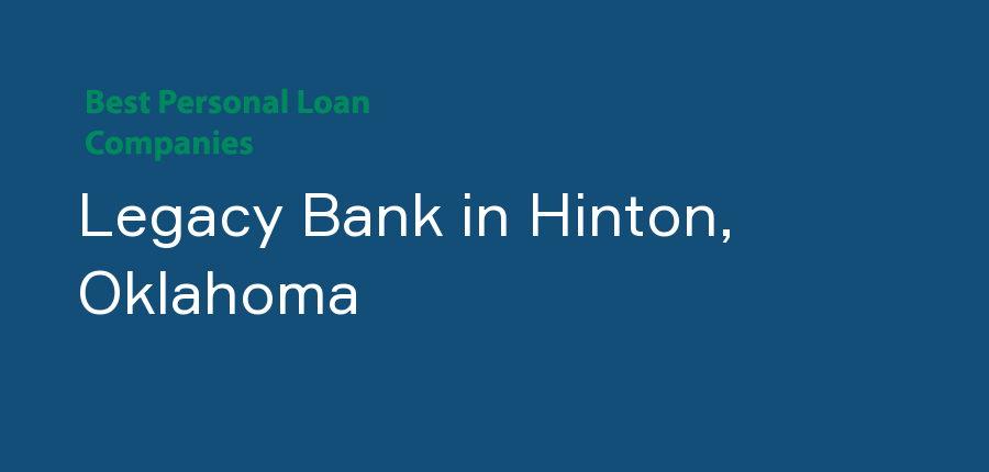 Legacy Bank in Oklahoma, Hinton