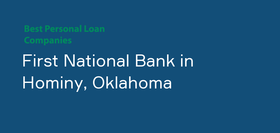 First National Bank in Oklahoma, Hominy