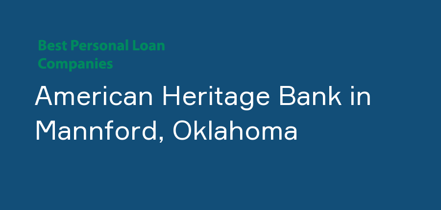 American Heritage Bank in Oklahoma, Mannford