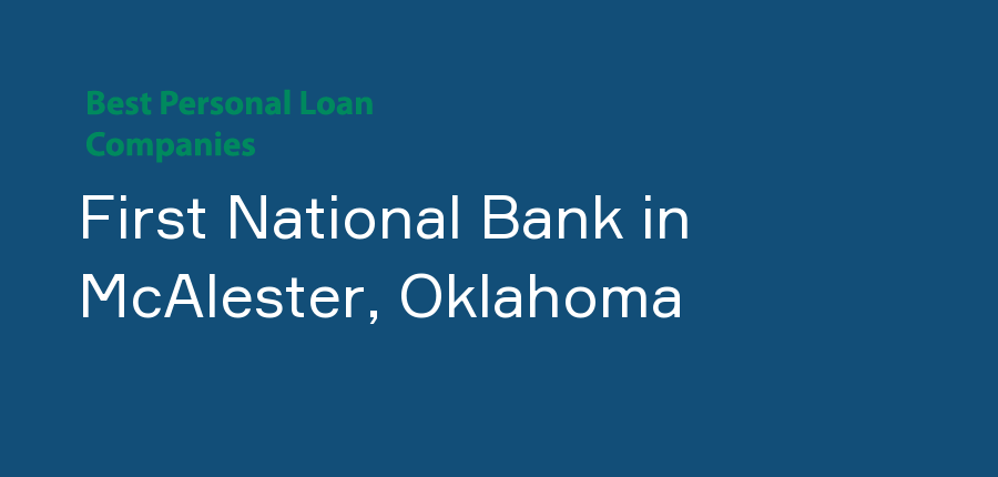 First National Bank in Oklahoma, McAlester