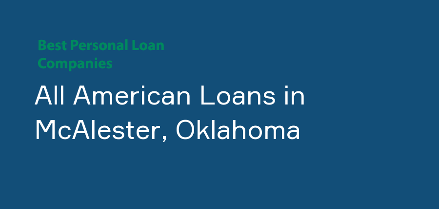 All American Loans in Oklahoma, McAlester