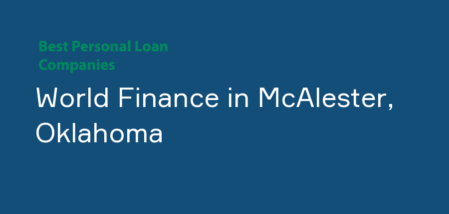 World Finance in Oklahoma, McAlester