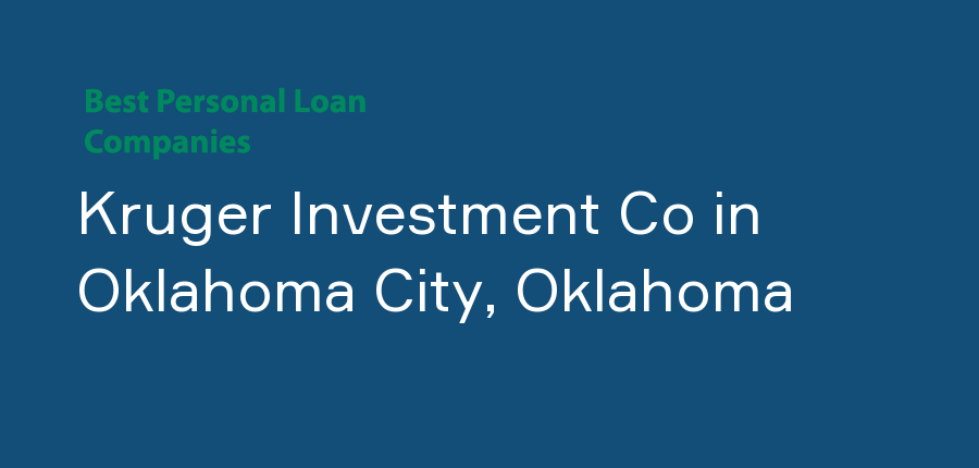 Kruger Investment Co in Oklahoma, Oklahoma City