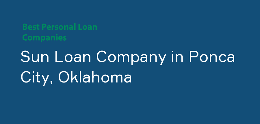 Sun Loan Company in Oklahoma, Ponca City