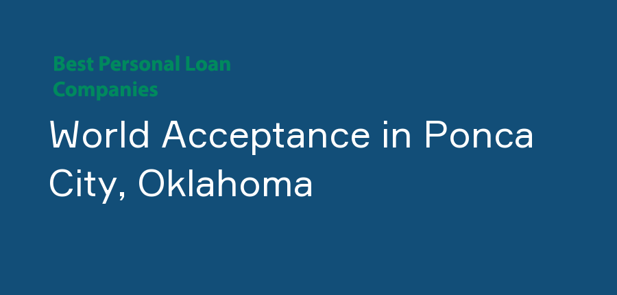 World Acceptance in Oklahoma, Ponca City