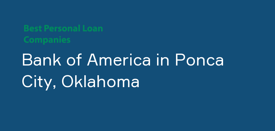 Bank of America in Oklahoma, Ponca City