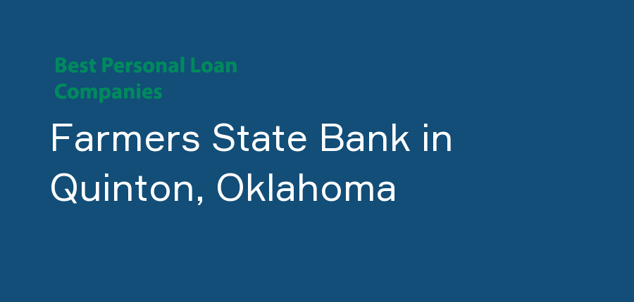 Farmers State Bank in Oklahoma, Quinton