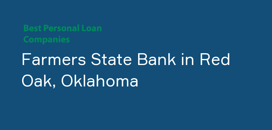 Farmers State Bank in Oklahoma, Red Oak