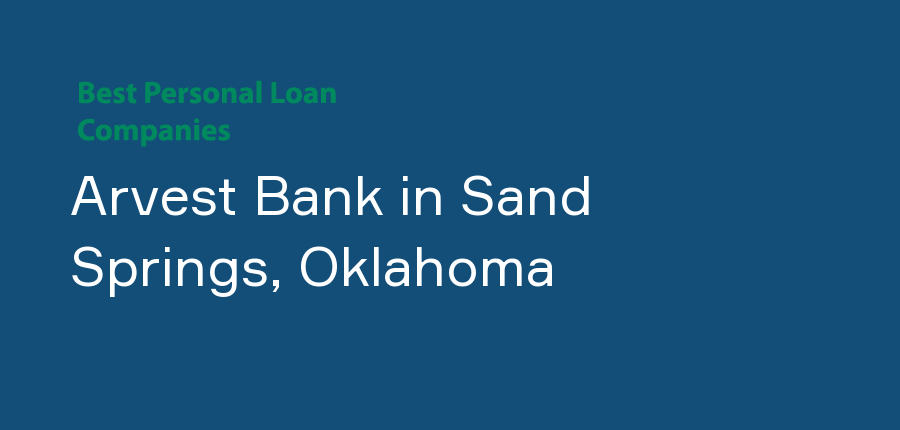 Arvest Bank in Oklahoma, Sand Springs
