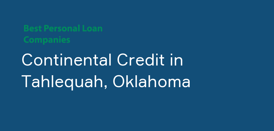 Continental Credit in Oklahoma, Tahlequah