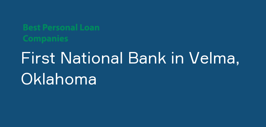 First National Bank in Oklahoma, Velma