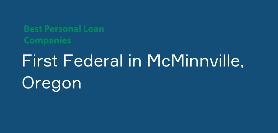 First Federal in Oregon, McMinnville