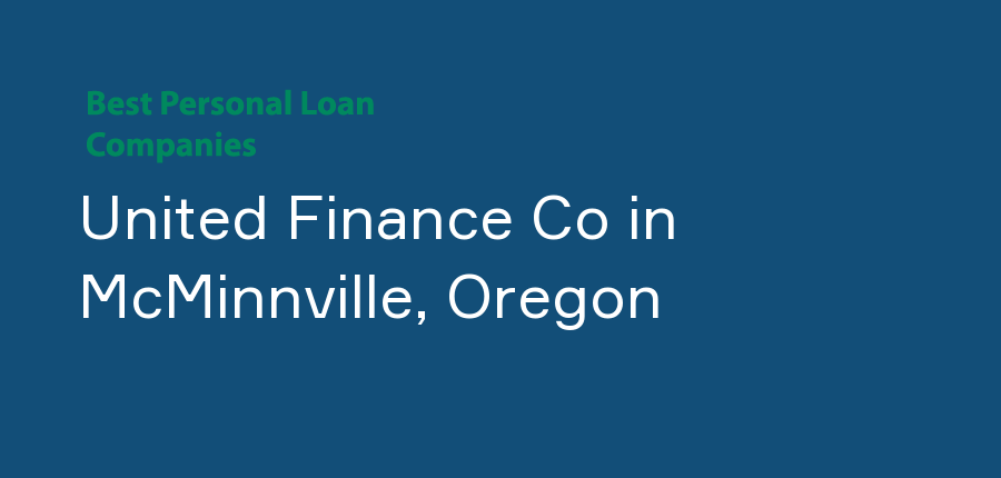 United Finance Co in Oregon, McMinnville
