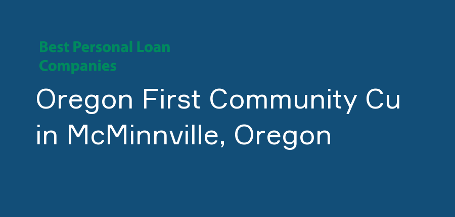 Oregon First Community Cu in Oregon, McMinnville
