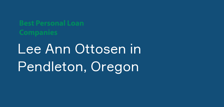 Lee Ann Ottosen in Oregon, Pendleton