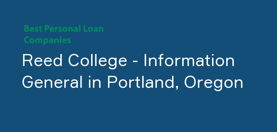 Reed College - Information General in Oregon, Portland