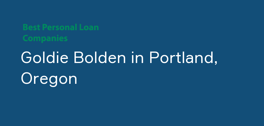 Goldie Bolden in Oregon, Portland