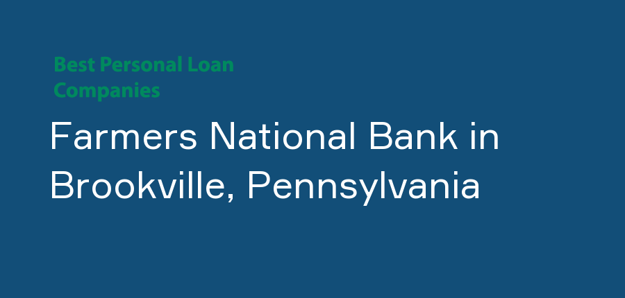 Farmers National Bank in Pennsylvania, Brookville