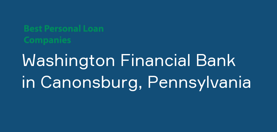 Washington Financial Bank in Pennsylvania, Canonsburg