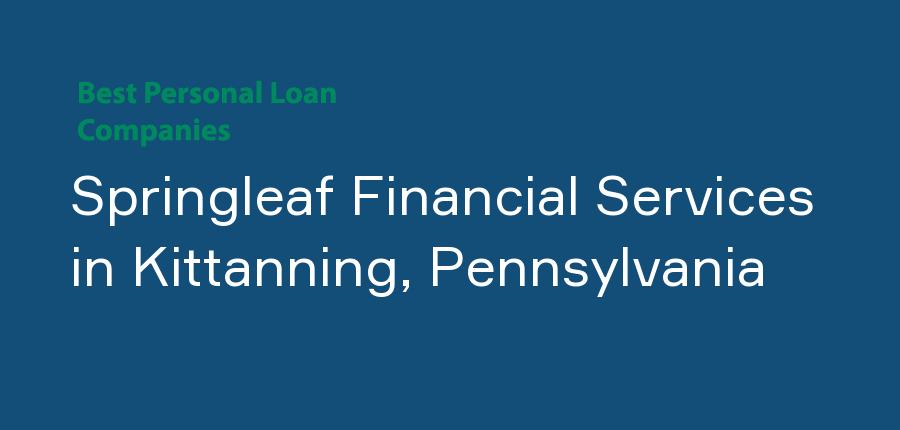 Springleaf Financial Services in Pennsylvania, Kittanning