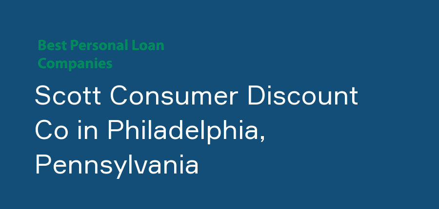 Scott Consumer Discount Co in Pennsylvania, Philadelphia