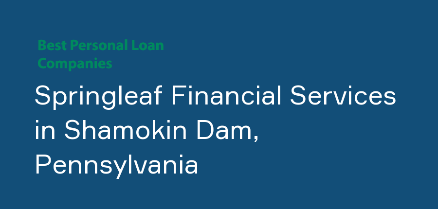 Springleaf Financial Services in Pennsylvania, Shamokin Dam