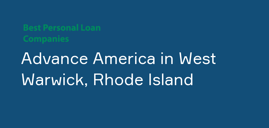 Advance America in Rhode Island, West Warwick