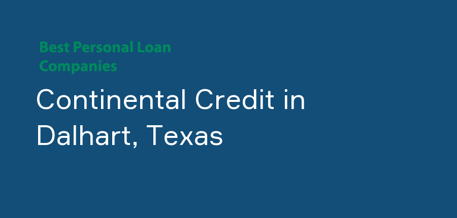 Continental Credit in Texas, Dalhart