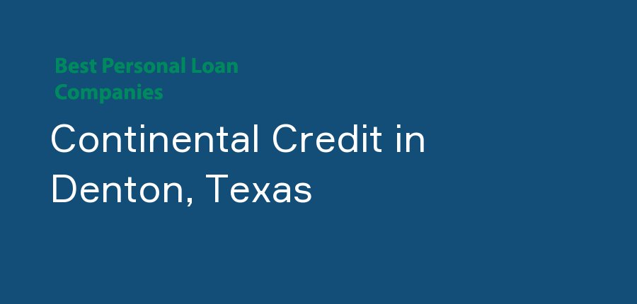 Continental Credit in Texas, Denton