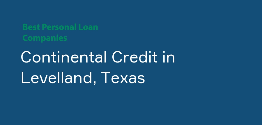 Continental Credit in Texas, Levelland