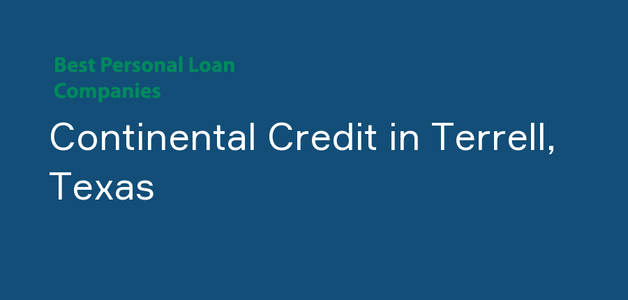 Continental Credit in Texas, Terrell