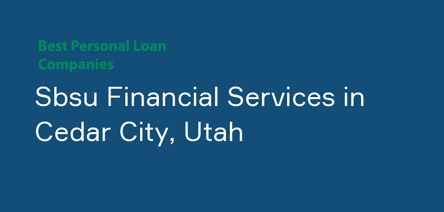 Sbsu Financial Services in Utah, Cedar City