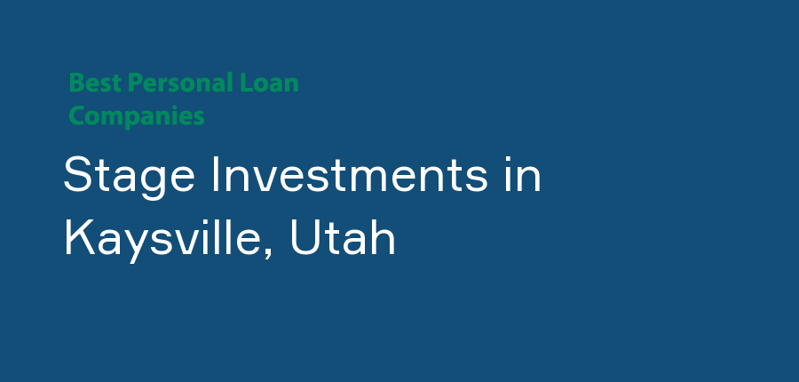 Stage Investments in Utah, Kaysville