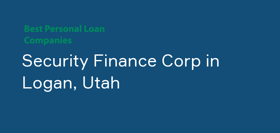 Security Finance Corp in Utah, Logan