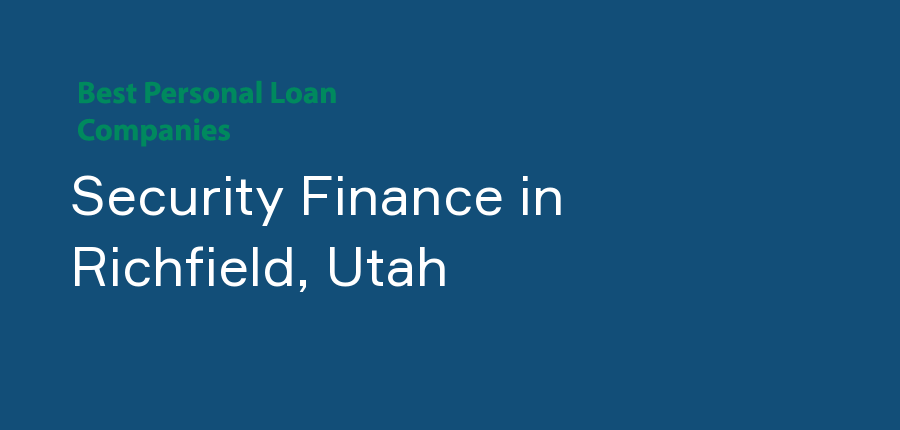 Security Finance in Utah, Richfield