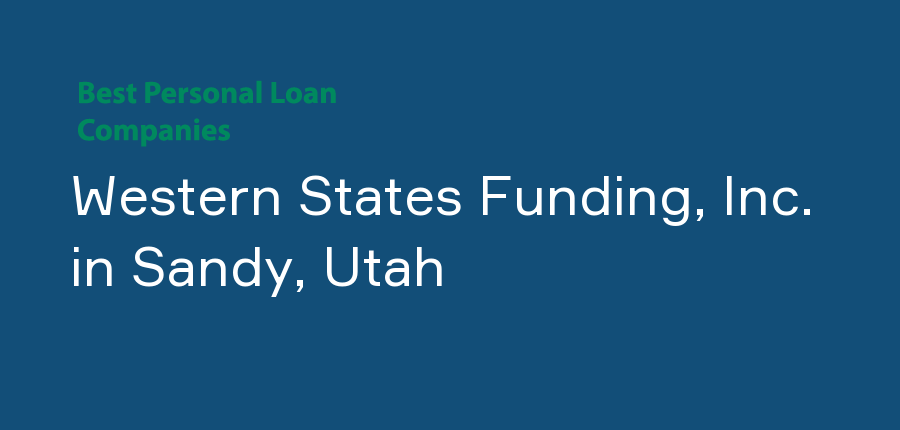 Western States Funding, Inc. in Utah, Sandy