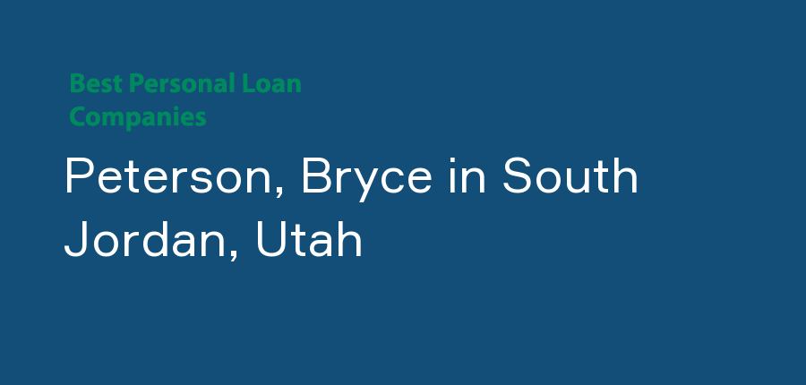 Peterson, Bryce in Utah, South Jordan