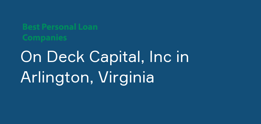 On Deck Capital, Inc in Virginia, Arlington