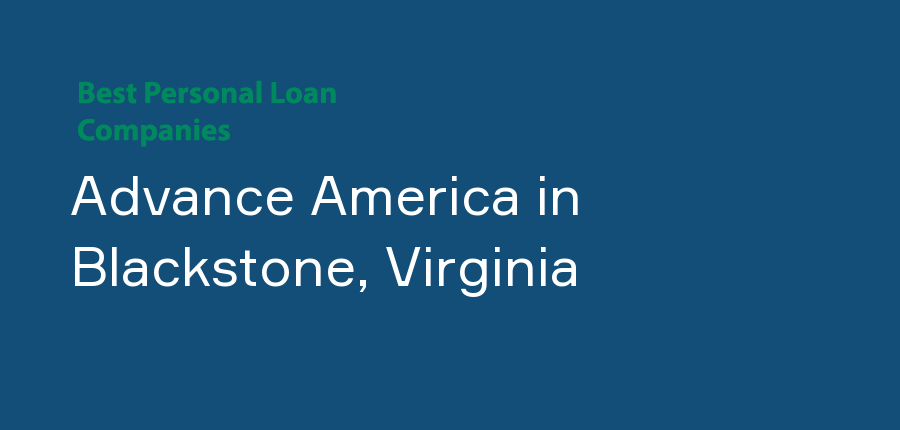 Advance America in Virginia, Blackstone