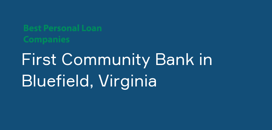 First Community Bank in Virginia, Bluefield