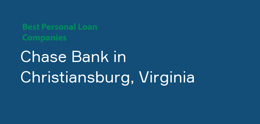 Chase Bank in Virginia, Christiansburg