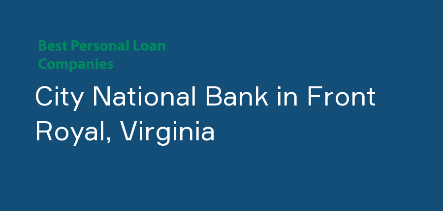 City National Bank in Virginia, Front Royal