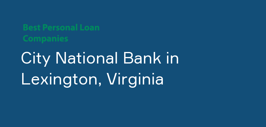 City National Bank in Virginia, Lexington