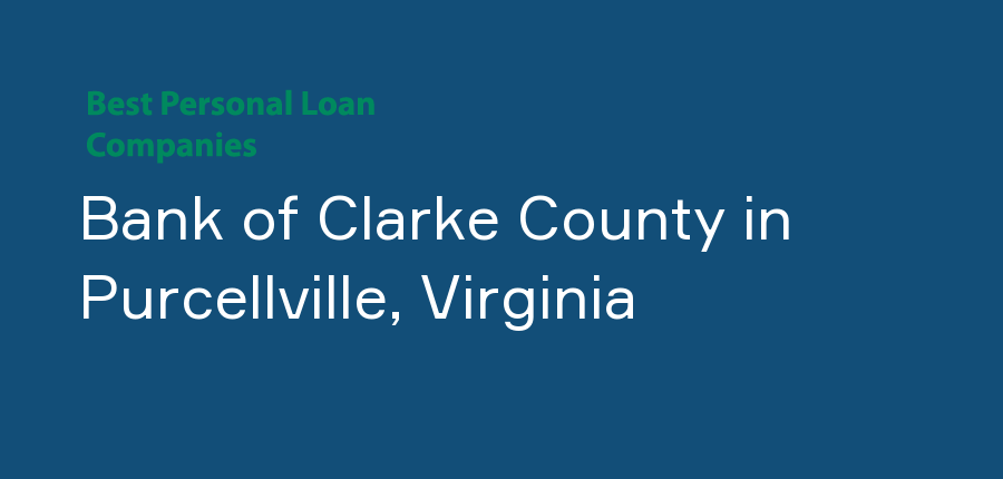 Bank of Clarke County in Virginia, Purcellville